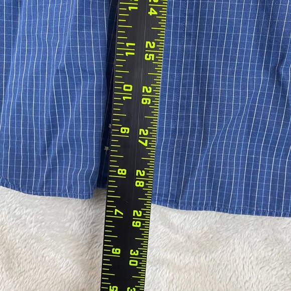 J.Crew Factory Men's Button-Up Shirt M Blue Checkered - Picture 3 of 8